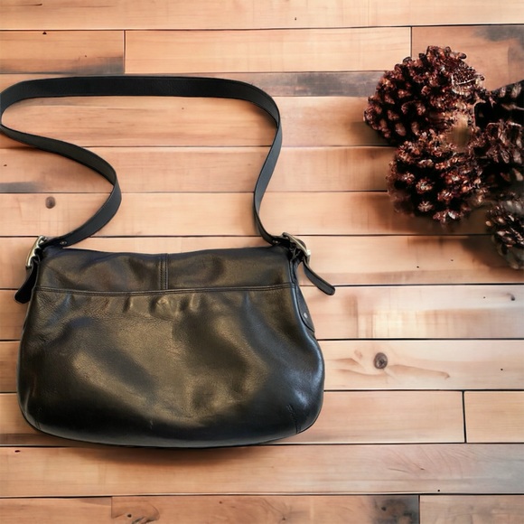 COACH CROSSBODY LEATHER BAG Black - Picture 6 of 8